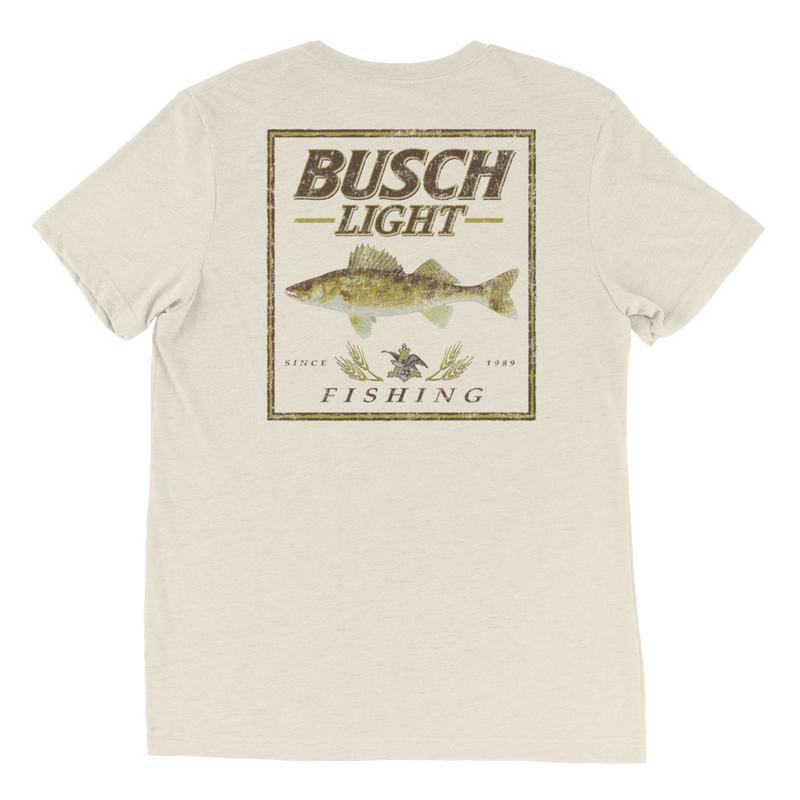 BUSCH LIGHT, BUSCH LIGHT FISHING WALLEYE T-SHIRT, For Men, For Women, Casual Graphic Round Neck T-shirt for Summer, Fashion Men's Top for Daily Wear