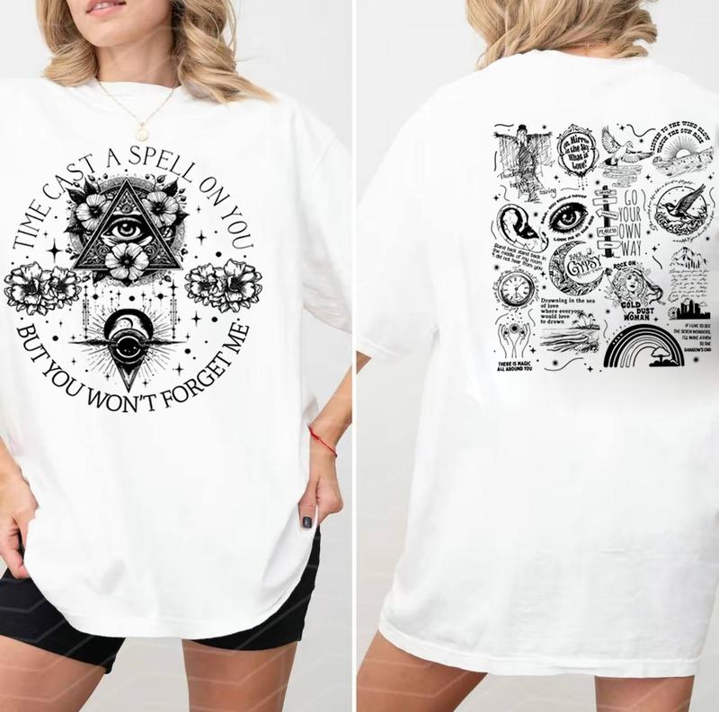 Time Cast A Spell On You But You Won't Forget Me 2 Sdile Shirt, Classic Rock Band Lover Sweatshirt, Retro Music Fan Gift, Festival Wear, Silver Tee