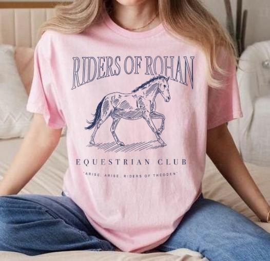 Riders Of Rohan Equestrian Club Shirt  LOTR Fantasy Aragorn Frodo Elven Elrond The Fellowship Bookish