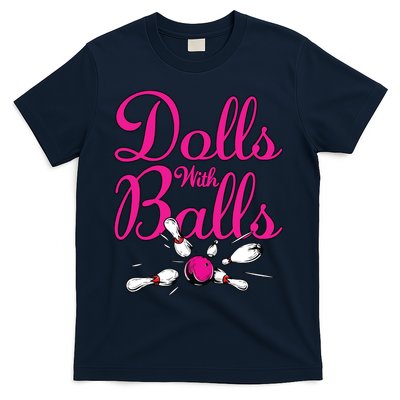 Dolls With Balls, Funny Women Bowling Team Name T-Shirt