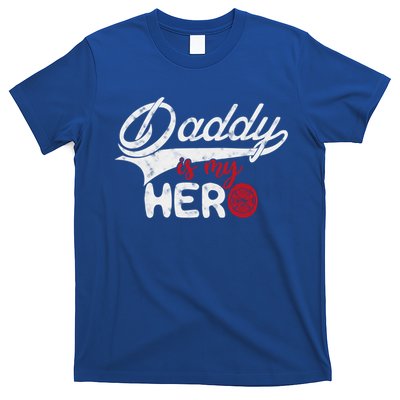 Firefighter Daddy Is My Hero Gift For Fire Son Daughter Cool Gift T-Shirt