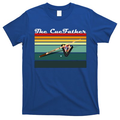 Father's Day The Cue Father Fantasy Billiards Funny Pool Billiards Gift For Dad T-Shirt