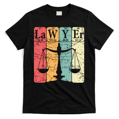 Lawyer Periodic Table Elements Nerd Lawyer Vintage T-Shirt