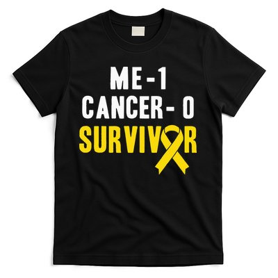Me 1 Cancer 0 Childhood Cancer Survivor T-Shirt