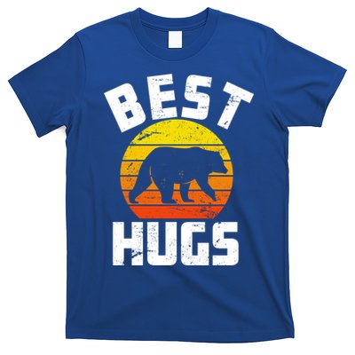 Outdoorsy Retro Dad Camping Best Bear Hugs Fathers Day Funny Gift T-Shirt