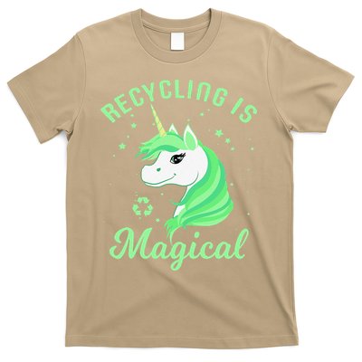 Recycling Is Magical Unicorn Earth Day T-Shirt