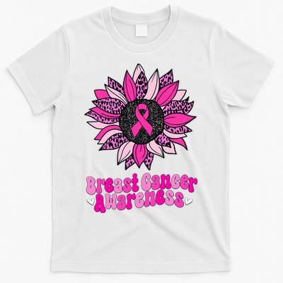 Sunflower Pink Breast Cancer Awareness Cancer Warrior T-Shirt