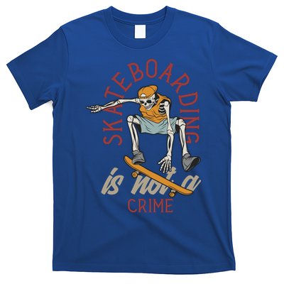 Skeleton Skateboarding T-Shirt