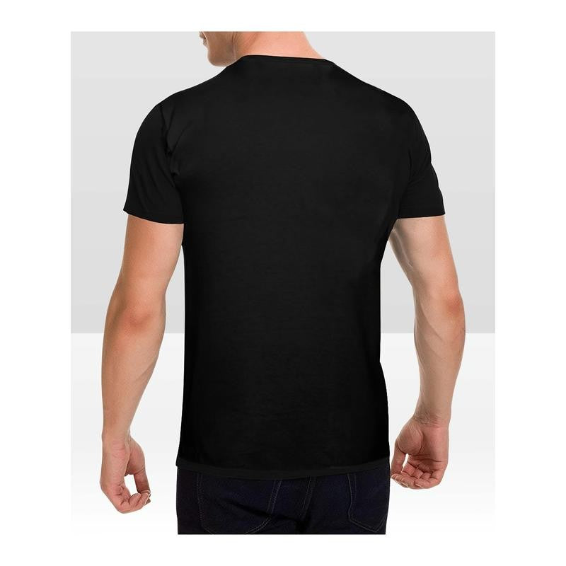Kobe-Inspired Men's Cotton Tee - Casual Crew Neck, Short Sleeve with Geometric Print, Machine Washable