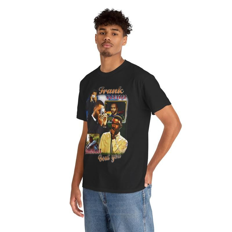 Frank Vintage Graphic Tee Retro 90s Styled Streetwear Shirt Top Casual Underwear Tshirt Crewneck Short Sleeve RNB Lover Gift Menswear