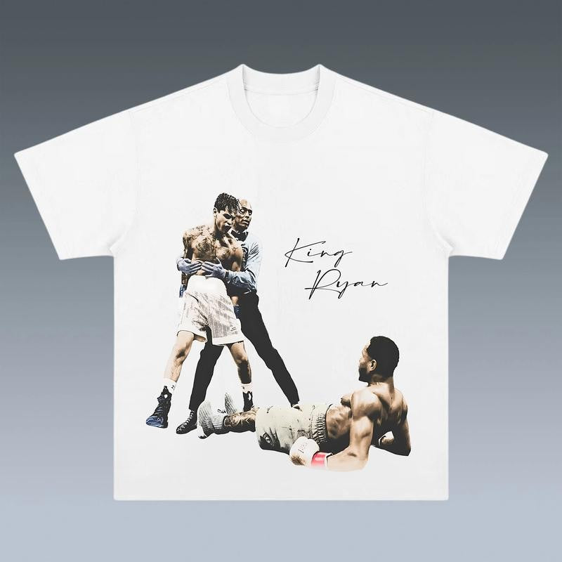 KING RYAN TEE Boxing T-shirt, Boxer Tee, Sports Shirt, Athletic Tee, Fitness Gift, Workout T-shirt Crewneck Clothing Cotton Menswear
