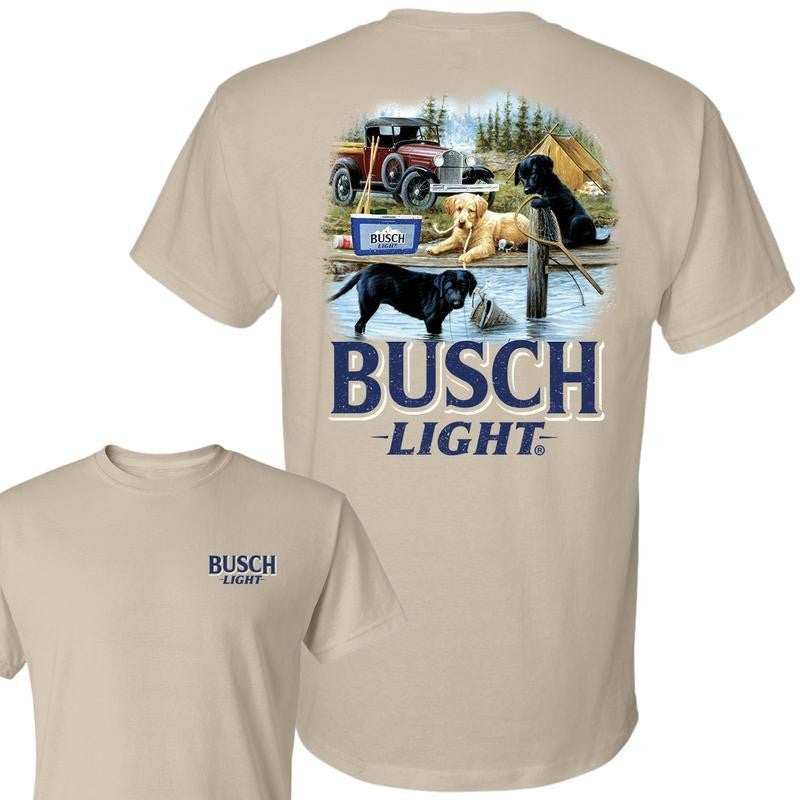 Busch Light, Limited Busch Light Men Best Friend T-shirt, Unisex T-shirt, Casual Graphic Round Neck T-shirt for Summer, Fashion Men's Top for Daily Wear
