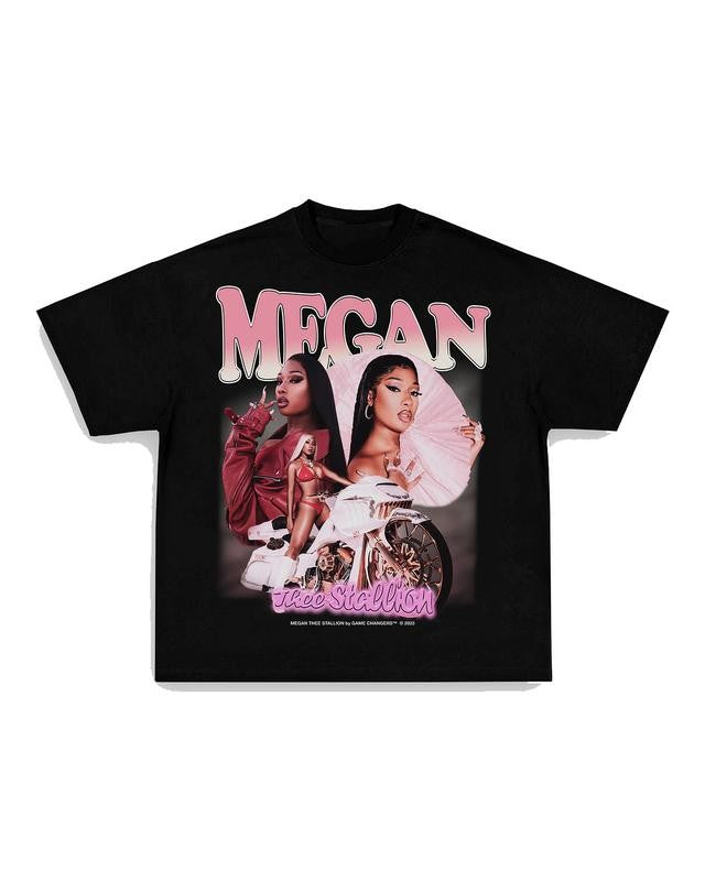 MEGAN THEE STALION TEE Print Short Sleeve T-Shirt Menswear Top Underwear Man Tshirt Streetwear Tropical Shortsleeve Crewneck Round Neck