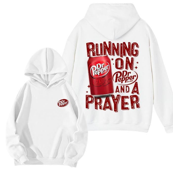 [Sale Up To 65%] Running On Dr.Pepper And A Prayer Unisex Hoodie/ T-Shirt/ Sweatshirt, Vintage Shirt, Hot Trend, For Men, For Women hoodie