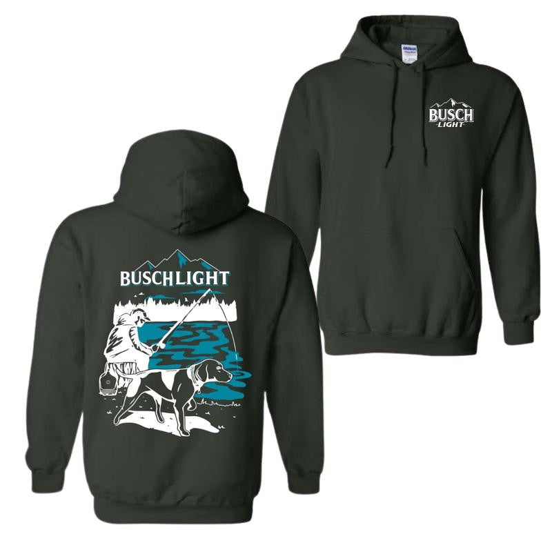 Busch Light Man's Best Fishing Companion 2-sided Hoodie, Busch Light Hoodie Full Color For Men And Women
