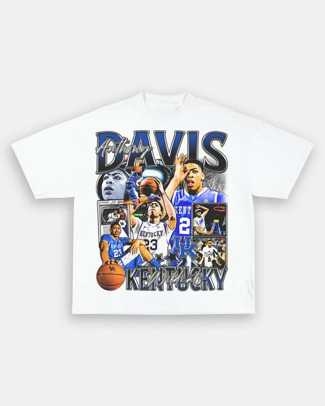 DAVIS - KENTUCKY TEE Print Short Sleeve T-Shirt Menswear Top Basketball Man Streetwear Tshirt Tropical Shortsleeve Crewneck halloween t-shirt