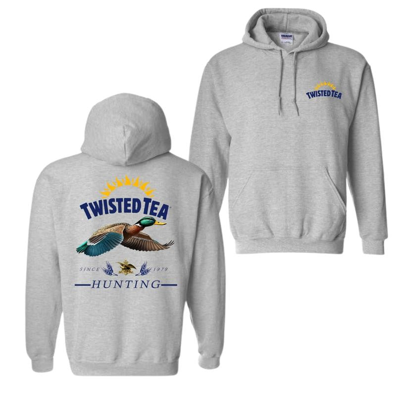 Twisted Tea Hoodie Vibrant Hunting Duck Design, waterfowl apparel, country boy clothing, hoodies for country girls, Perfect for Outdoor Enthusiasts, For Men and Women