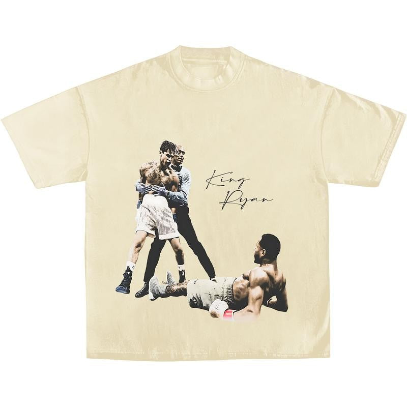 KING RYAN TEE Boxing T-shirt, Boxer Tee, Sports Shirt, Athletic Tee, Fitness Gift, Workout T-shirt Crewneck Clothing Cotton Menswear