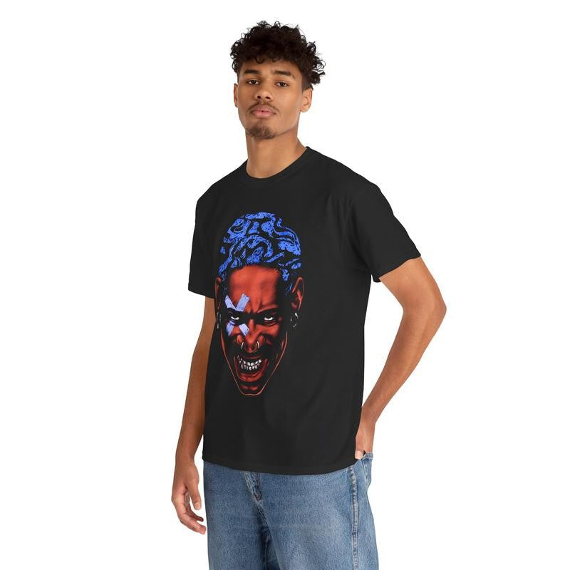 Vintage Rodman Inspired Shirt Streetwear Hip Hop Rap Basketball Hoop Fan Graphic Tee Hall of Fame Vibes