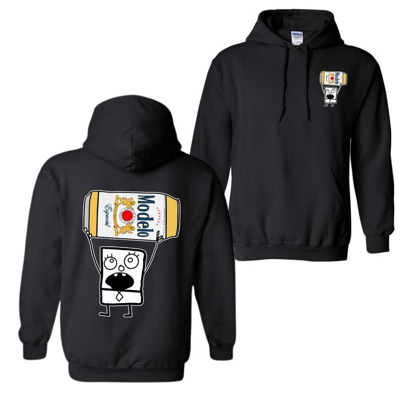 Doodlebob Modelo Essential Hoodie And T-Shirt, Funny Drinking Hoodie, Modelo Hoodie For Men And Women