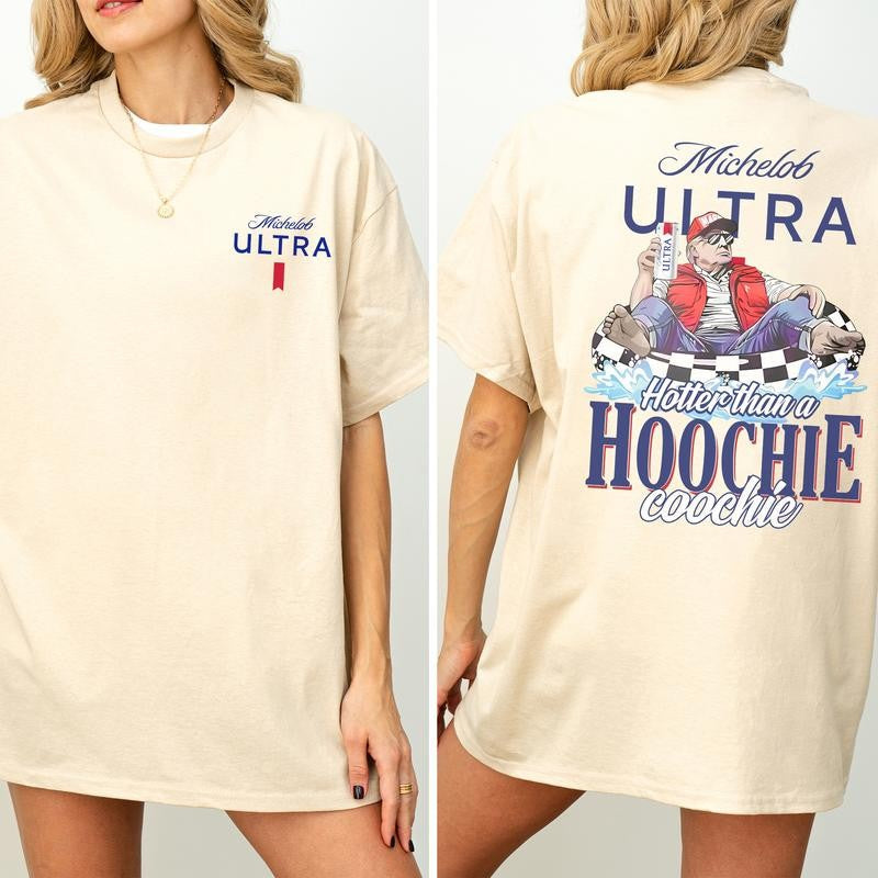 Michelob Swish Ultra Graphic Shirt for Men and Women, Funny Drink Shirt, Summer Clothing, Cotton Fabric Tshirt, Printed Women's Top, Casual Womenswear