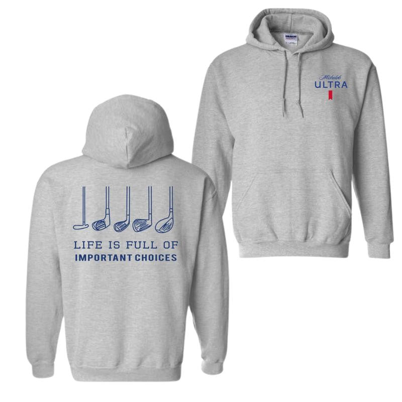 Michelob Ultra Golfing Hoodie, 2 Side Hoodie For Men And Women, Gift For Boyfriend, Girl Friend
