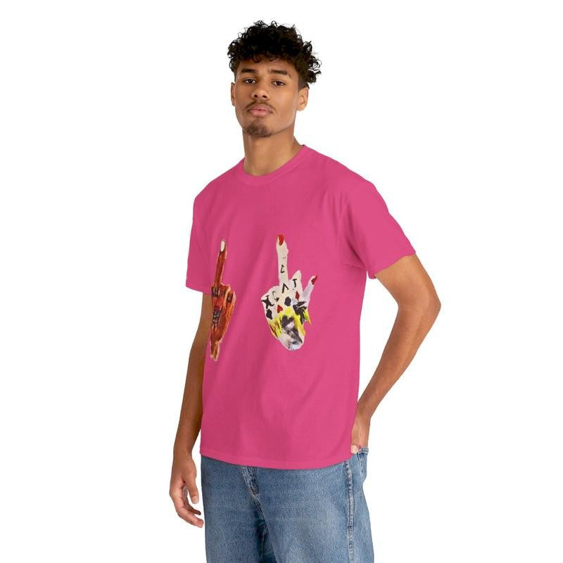 Vintage Middle Finger Y2k 90s Hip-Hop Vibes Heavy Cotton Graphic T-Shirt Tshirt Shirt HipHop Rap Tee Casual Menswear Classic Retro Top Comfy Day Smooth Underwear