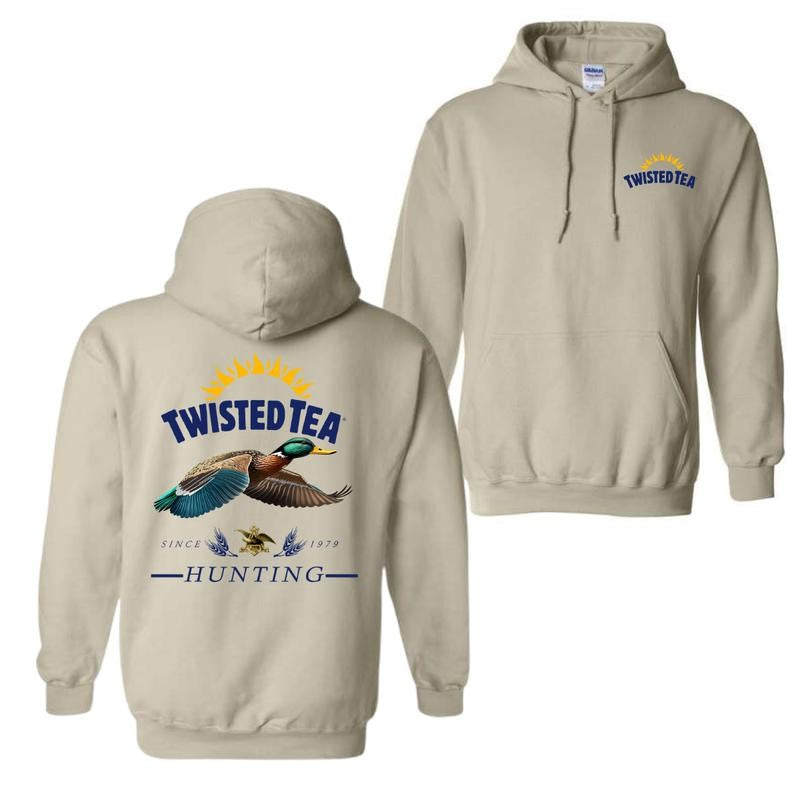 Twisted Tea Hoodie Vibrant Hunting Duck Design, waterfowl apparel, country boy clothing, hoodies for country girls, Perfect for Outdoor Enthusiasts, For Men and Women