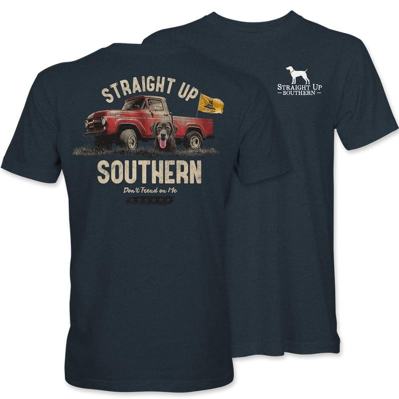 Don't Tread on Me Truck T-Shirt - Summer Outfits, Regular Fit Short Sleeve Crew Neck T-Shirt for Men, Casual Comfy Knitting Top for Summer