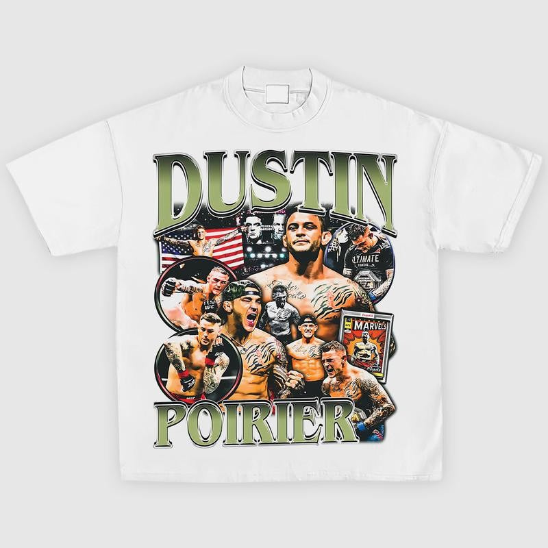 DUSTIN POIRIER TEE, Boxing T-shirt, Boxer Tee, Sports Shirt, Athletic Tee, Workout T-shirt, Gift for Him Hoodie Sweatshirt Menswear Streetwear