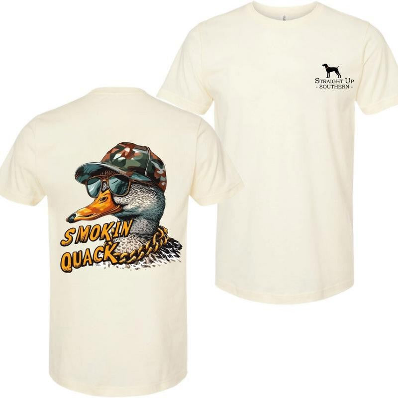 Smokin Quack Duck T-Shirt - Summer Outfits, Regular Fit Short Sleeve Crew Neck T-Shirt for Men, Casual Comfy Knitting Top for Summer