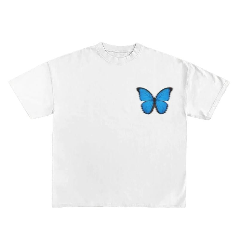 Butterfly Effect Print Short Sleeve T-Shirt Womenswear Top Love Underwear Lady Streetwear Tshirt Summer Casual Crewneck halloween shirt