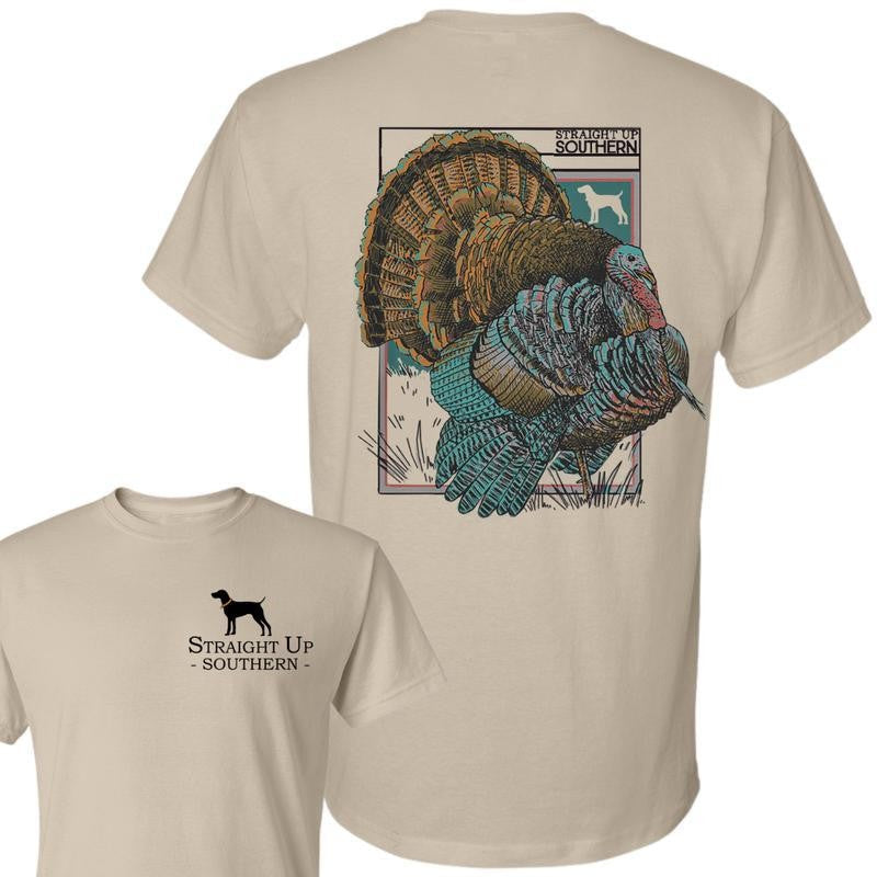 Wild Turkey Hunting T-Shirt - Summer Outfits, Regular Fit Short Sleeve Crew Neck T-Shirt for Men, Casual Comfy Knitting Top for Summer