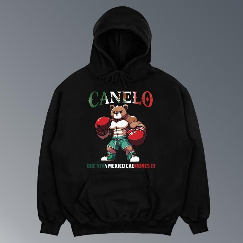 NICE CANELO BEAR QUE VIVA MEXICO CABRONES TEE, Boxing T-shirt, Boxer Tee, Sports Shirt, UFC Shirt, Gift for Him Gift For Her Streetwear