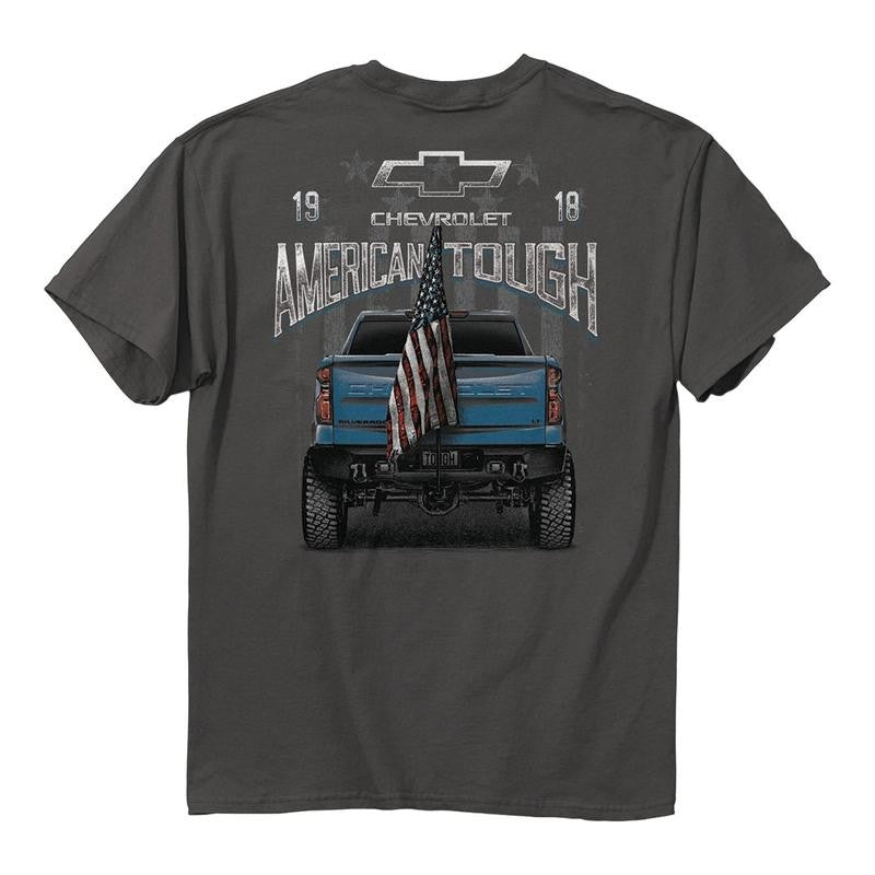 Chevrolet - Silverado 1500 American Tough T-shirt, Stylish Yet Casual Outfits, Gender-neutral Clothing Essentials, Menswear Top Cotton Classic