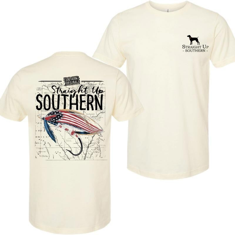American Lure T-Shirt - Summer Outfits, Regular Fit Short Sleeve Crew Neck T-Shirt for Men, Casual Comfy Knitting Top for Summer