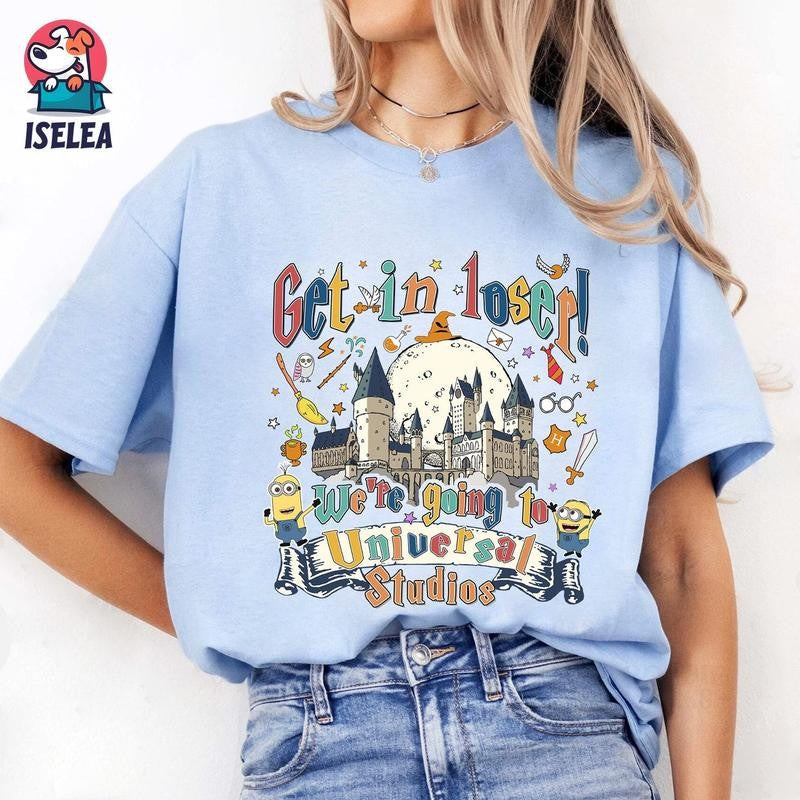 Miiniions Universal Studio 2024 T-Shirt, Get In Loser Universal Vacation T-Shirt, Hogwarts Universal Studio T-Shirt, Universal Family 2024 T-Shirt