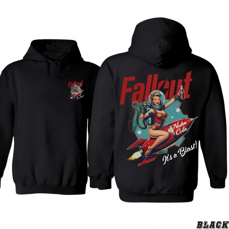 Nuka Coca Fallout Vintage T-shirt/ Hoodie, Vintage Unisex T-Shirt for Man and Women, 100% Cotton Sleeve, Retro  Tops Fashion