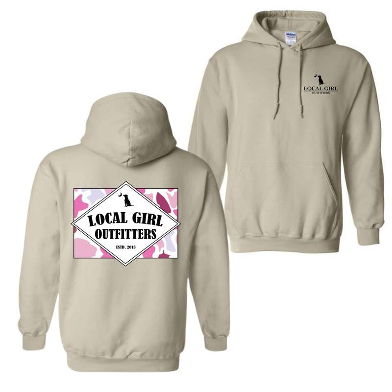 Local Girl Founder Flag Hoodie in Pink Hoodie and T-shirt