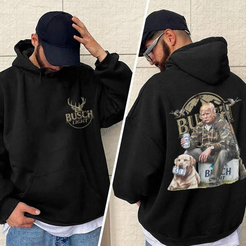 Trump Hunting Busch Light Beer 2 Sided Hoodie, Gun Trump Hunting Sweatshirt, Trump Supporter Shirt For Color For Men and Women