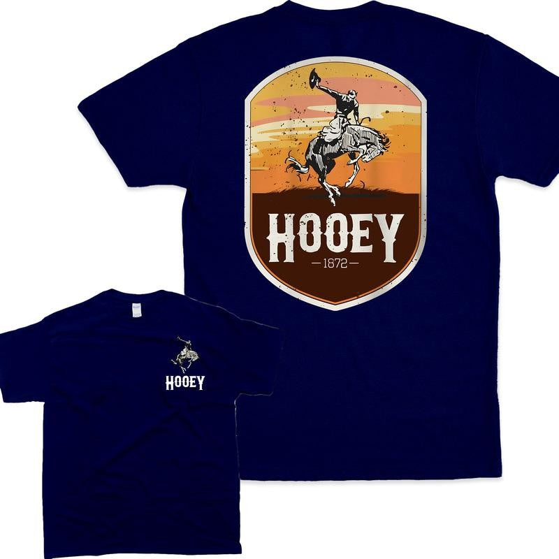 [Sale Up To 60%] Hooey Mens Cheyene Graphic Teal T-Shirt 2 Sides T-Shirt, Graphic T-Shirt, Vintage Style, Retro Outfit, For Men, For Women