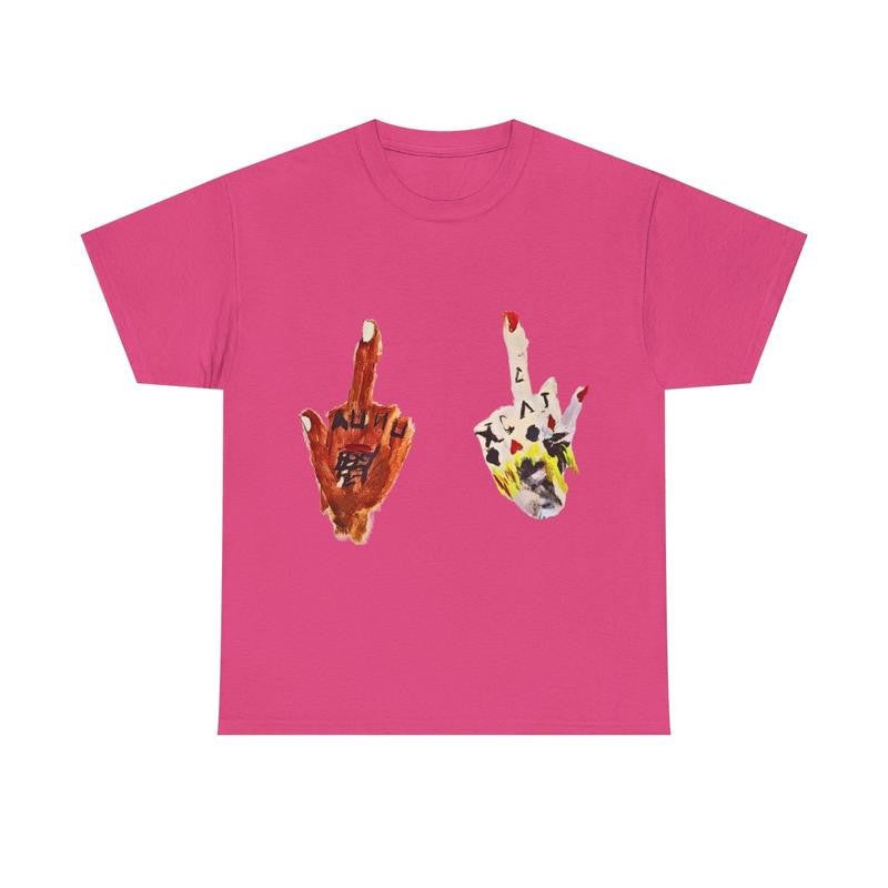 Vintage Middle Finger Y2k 90s Hip-Hop Vibes Heavy Cotton Graphic T-Shirt Tshirt Shirt HipHop Rap Tee Casual Menswear Classic Retro Top Comfy Day Smooth Underwear