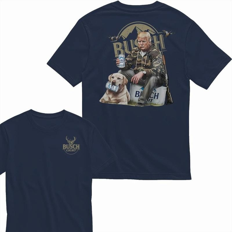 [Sale Up To 60%] Trum Hunting and Drinking Beer Hoodie/ T-Shirt/ Sweatshirt, Old School Camo, Maga 2024, Busch Light Hoodie, Gift For Him, For Fan