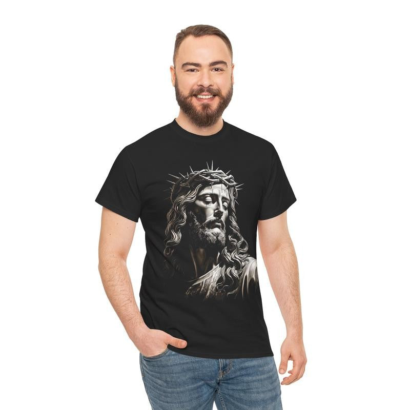 Jesus Love Vintage Graphic Tee Retro 90s Styled Streetwear Shirt Cotton Menswear Top Casual Tshirt