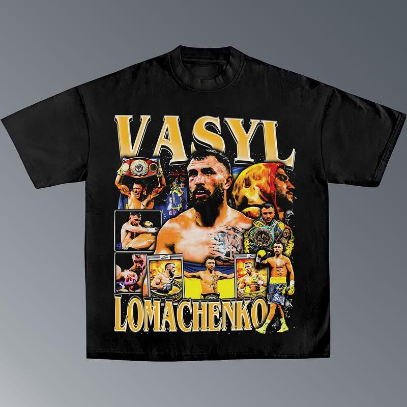 LOMACHENKO TEE, Boxing T-shirt, Boxer Tee, Sports Shirt, Athletic Tee, Fitness Gift, Workout T-shirt Menswear Streetwear Crewneck Clothing