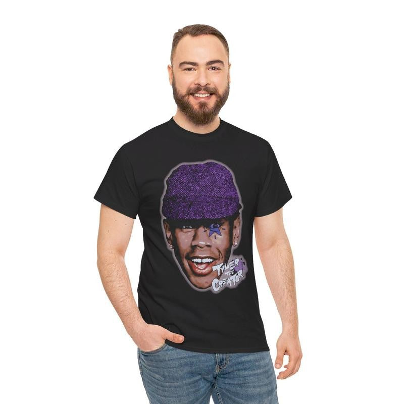 Vintage Tyler Inspired Hiphop Rap Tee, Y2k Style Graphic TShirt, 90s Retro Vibe Shirt Cotton Menswear Top Casual Streetwear T-Shirt Oversized Classic Smooth Underwear Crewneck