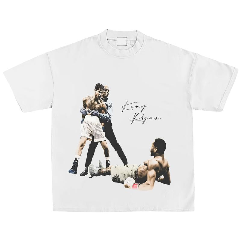 KING RYAN TEE Boxing T-shirt, Boxer Tee, Sports Shirt, Athletic Tee, Fitness Gift, Workout T-shirt Crewneck Clothing Cotton Menswear