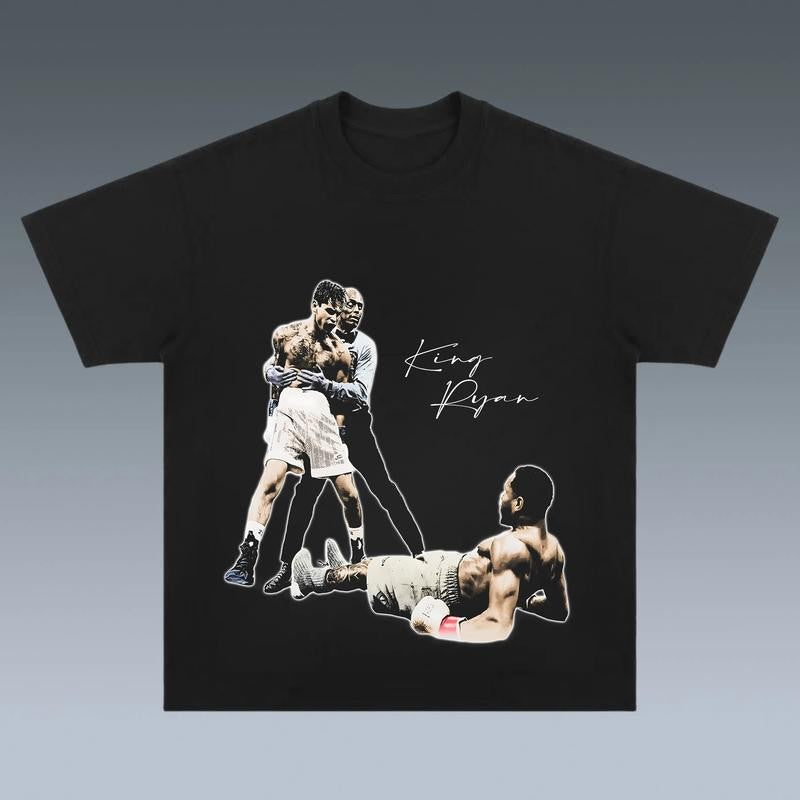 KING RYAN TEE Boxing T-shirt, Boxer Tee, Sports Shirt, Athletic Tee, Fitness Gift, Workout T-shirt Crewneck Clothing Cotton Menswear