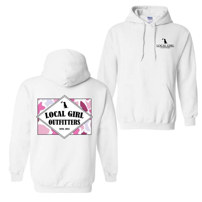 Local Girl Founder Flag Hoodie in Pink Hoodie and T-shirt