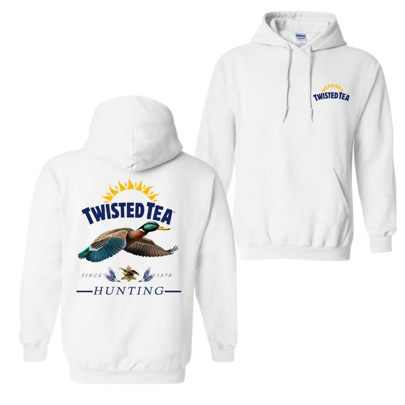 Twisted Tea Hoodie Vibrant Hunting Duck Design, waterfowl apparel, country boy clothing, hoodies for country girls, Perfect for Outdoor Enthusiasts, For Men and Women